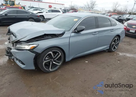 2022 Honda Accord Sport из США, поврежденный, VIN 1HGCV1F38NA122016